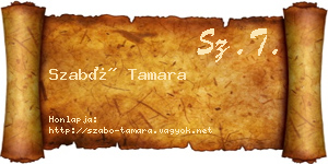 Szabó Tamara névjegykártya